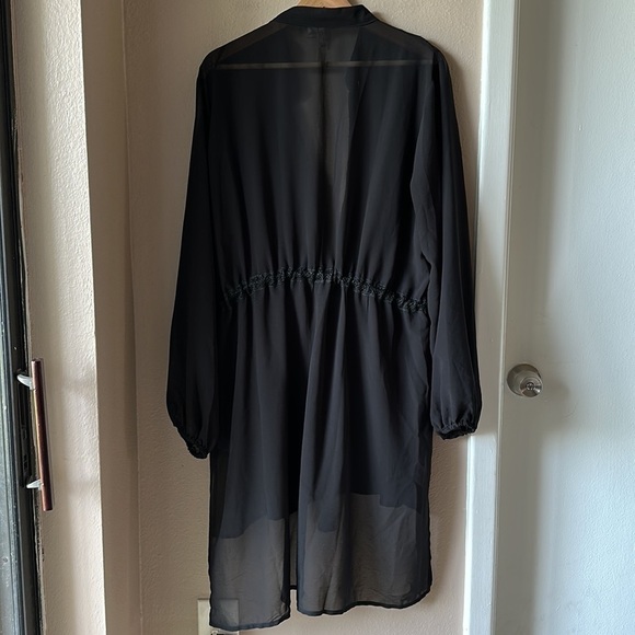 CATO Embroidered Long Sleeve Kimono Coverup - Picture 9 of 9